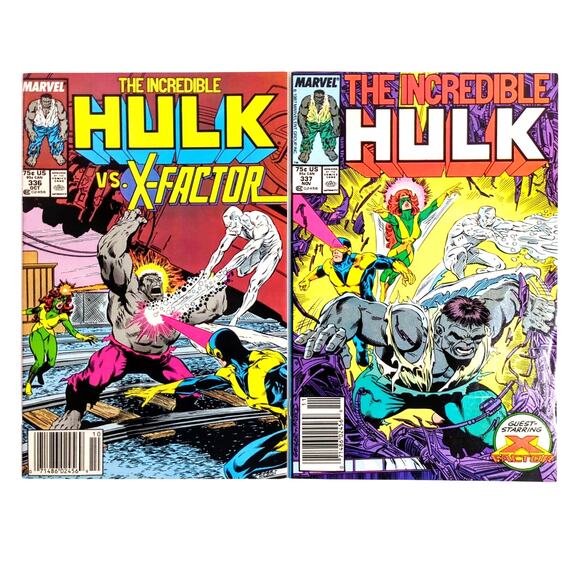 Incredible Hulk Lot #336 #337 Marvel 1987 NM VF X-Factor Todd McFarlane Art - Picture 1 of 2